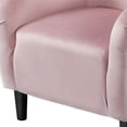 thumbnail image 6 of Yaheetech Velvet Upholstered Accent Chair for Livingroom,Pink, 6 of 13