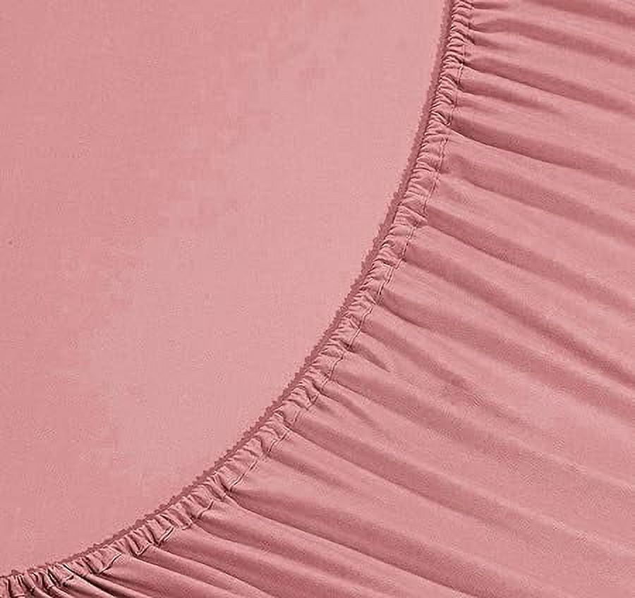 Elegant Comfort Luxury 1500 Series Soft Bed Sheets - Wrinkle & Fade Resistant, 4-Piece Set, Twin/Twin XL, Dusty Rose