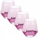 thumbnail image 1 of Juego de 4 copas de vino rosa sin tallo, regalos del día de San Valentín, cristalería de colores de 10 onzas para copas de vino tinto, cócteles, whisky, bourbon, amantes del, 1 of 4