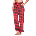 thumbnail image 3 of Ashford & Brooks Women’s Pajama Set | Cotton Knit Top & Flannel Pants Sleepwear PJs, 3 of 5