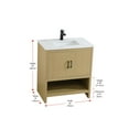 thumbnail image 2 of Elegant Kitchen and Bath Ira 30 Inch Single Bathroom Vanity In Honey Brown, 2 of 13