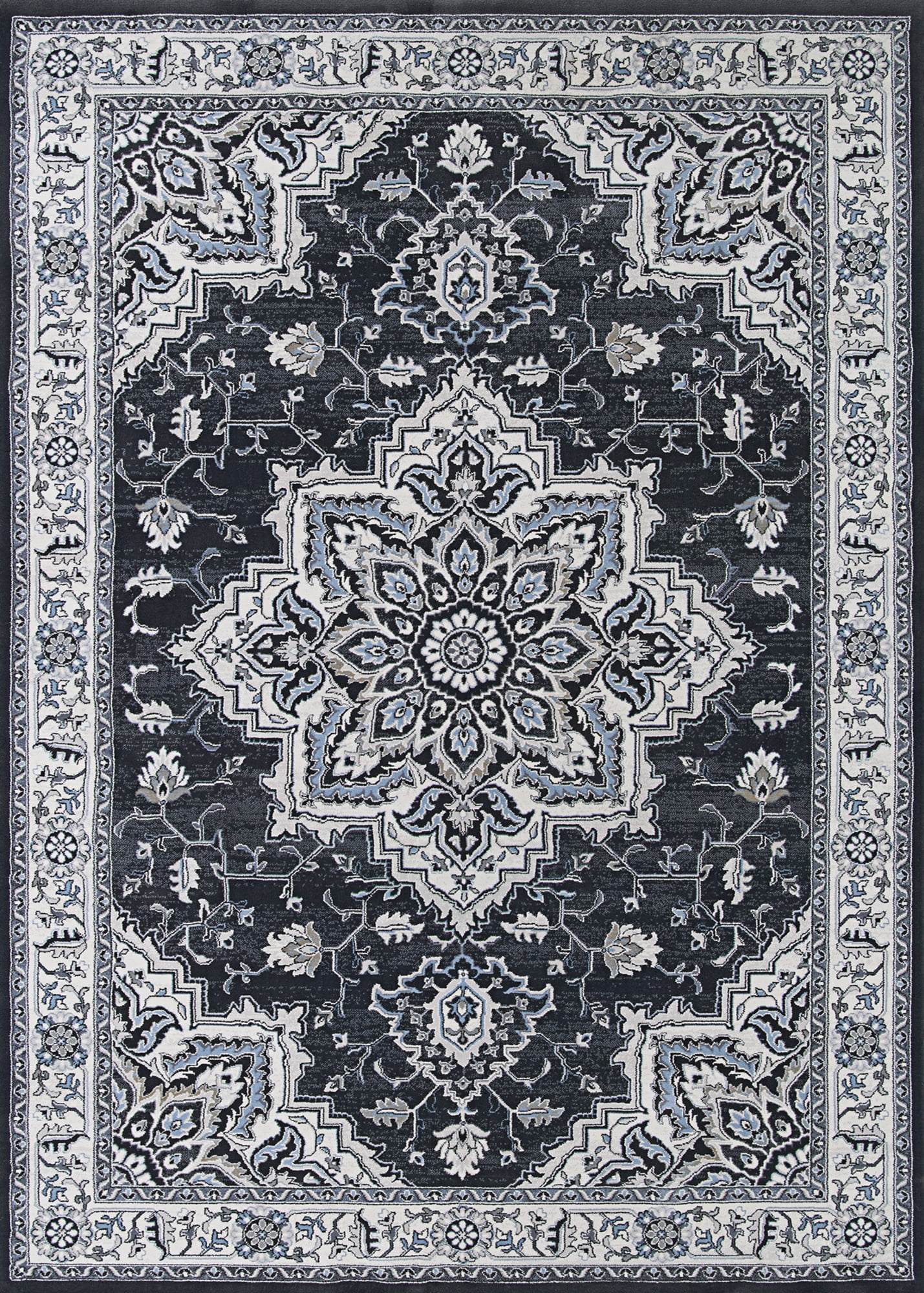 Couristan Sultan Treasures Harish Area Rug, 2' x 3'7", Charcoal