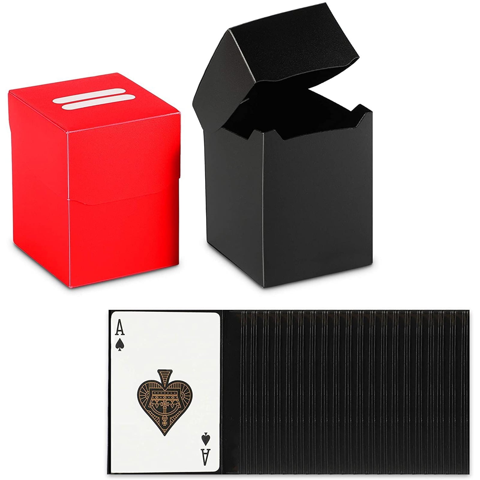 Fits Magic/Pokemon/Yu-Gi-Oh Cards! Ultra Pro BLACK DECK BOX 100 Card Sleeves 