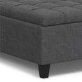 thumbnail image 6 of Pemberly Row Square Transitional Wood & Fabric Storage Ottoman in Gray, 6 of 9