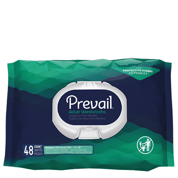 Prevail Fragrance Free Adult Washcloths