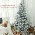 thumbnail image 4 of Christmas Trees HOMCOM 6ft Snow Flocked Artificial Christmas Tree with 994 Tips, Foldable Metal Stand, Easy Assembly, Hinged Xmas Tree for Home, Office, Holiday, Green,Artificial Christmas Trees, 4 of 8
