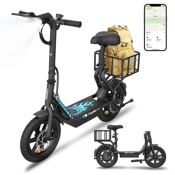 Gyrocopters Zeno 2.0 Electric Scooter | 32 km/h Max Speed | Up to 40 km Range | UL2272 Approved | 500W Motor (Peak Power) |Shock-Absorbing Adjustable Seat | Anti-Theft GPS | All-Terrain 14” Tires