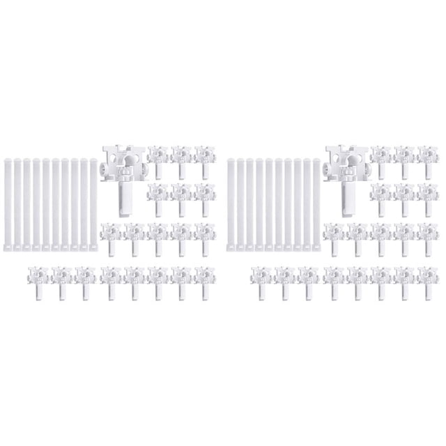 Support de Réparation de Store Vertical avec Tige Kit de Réparation de Stores Verticaux Pièces de Rechange pour Stores Blancs 40 Pcs