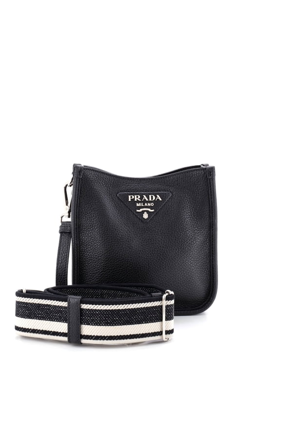 Pre-Owned Logo Strap Crossbody Bag Vitello Daino Mini By Rebag