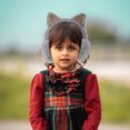 thumbnail image 3 of KAKOWELY Orejeras de felpa con orejas de gato para niños, cálidas y cálidas para el invierno, 3 of 5