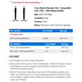 thumbnail image 2 of Front Shock Absorber Set - Compatible with 1998 - 2004 Mazda B4000 1999 2000 2001 2002 2003, 2 of 2