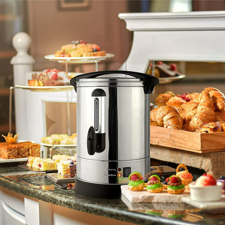 Zulay Kitchen Coffee Urn Stainless Steel 50 Cup Commercial Coffee Dispenser  for Coffee and Tea 