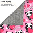 thumbnail image 6 of Honeii Panda Heart Valentine for Dish Drying Mat for Kitchen Counter, Non-slip Rubber Backed, Hide Stain Kitchen Super Absorbent Draining Mat, Dish Rack Pad, 6 of 8