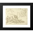 thumbnail image 2 of After Domenico Piola 14x11 Black Modern Framed Museum Art Print Titled - Sketches of Religious Scenes, 2 of 5