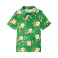 thumbnail image 5 of Grblisyd Uniform Shirts for Girls Cute Animal Print Polo Shirts Short Sleeve with Button for Kids 10-12, 5 of 6