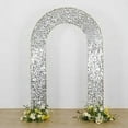 thumbnail image 7 of Efavormart Silver Big Payette Sequin Open Arch Backdrop Cover, Sparkly U-Shaped Fitted Wedding Arch Slipcover - 8ft, 7 of 7