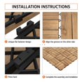 thumbnail image 3 of Topeakmart 27pcs Indoor & Outdoor Wood Flooring Tiles for Patio Garden, 12'' x 12'', Natural Wood, 3 of 12