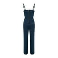 thumbnail image 6 of Summer savings SEMPAI Women's Summer Jumpsuit Washed Blue Denim Suspender Tight And Slightly Flared High Elastic Pants Clearance, 6 of 7