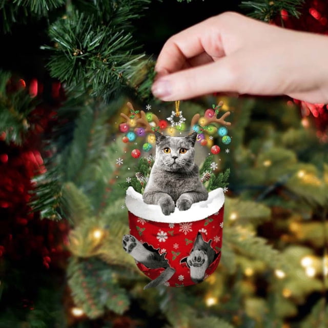 Festive Acrylic Pet Stocking Ornaments for Holiday Tree and Home Craft Hanging Decorations