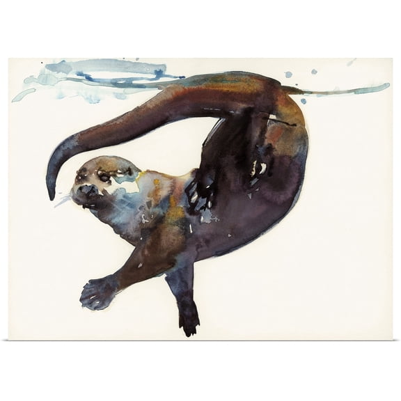 Great BIG Canvas | Rolled Mark Adlington Poster Print entitled Otter Study II -'Talisker'