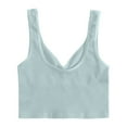 thumbnail image 4 of WAYUTE Womens Tank Tops Ribbed Tank Top Athletic Workout Yoga Racerback Camisole Lightweight Wicking Activewear Top, 4 of 5