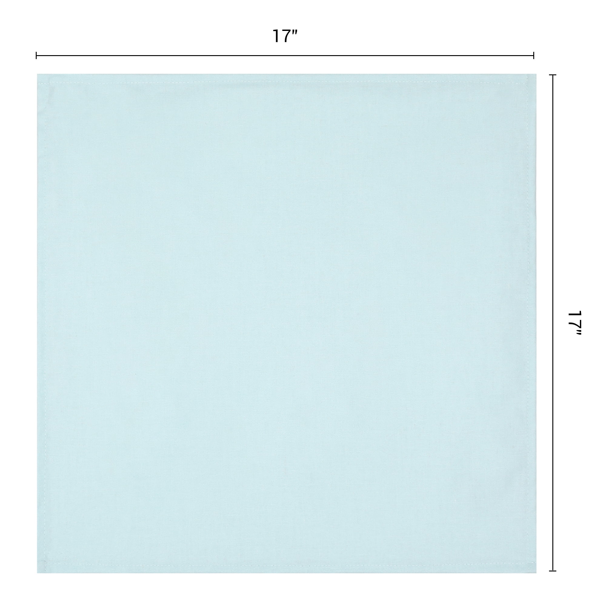 Unique Bargains 6Pcs Polyester Reusable Cloth Napkins Sky Blue 16x16inch