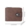 thumbnail image 5 of ddioayh Men's Vintage Lock Buckle Wallet with Multiple Card Slots and Zipper Coin Purse Compact Lightweight 112g for Business Travel Daily Use, 5 of 5