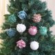 thumbnail image 2 of piezas de 8 cm para decoración de árbol de Navidad, colgante de bola de Navidad con forma de flor blanca, bola de espuma con purpurina, adorno navideño 2024, 2 of 5