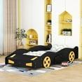 thumbnail image 2 of Twin Size Bed With Race Car Theme And Storage Facility For Bedroom Enhancement Comfortable Padding - Restful Night, 2 of 6