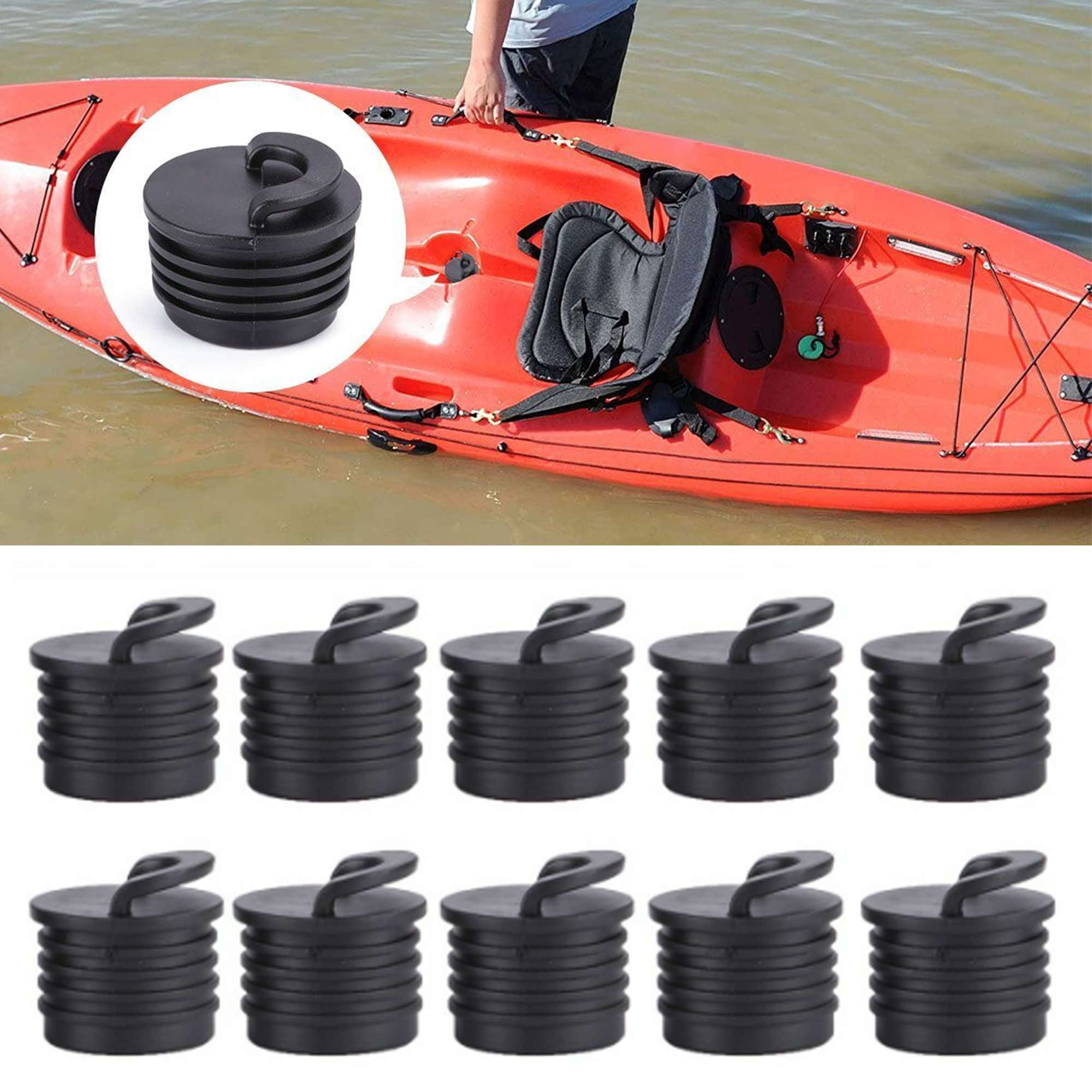 Luxtrada 10PCS Universal Boat Silicone Kayak Scupper Plug Kit Canoe ...