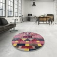 thumbnail image 4 of Ahgly Company Machine Washable Indoor Rectangle Industrial Modern Dusty Pink Area Rugs, 2' x 5', 4 of 7