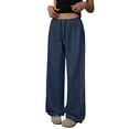 thumbnail image 2 of Womens Wide Leg Sweatpants Plus Size Cargo Pants for Women Plus Size Wide Leg Pants for Women Work Pants Women Stretch Stretchy Work Pants Cargo Pants Women High Waist Blue XL, 2 of 7