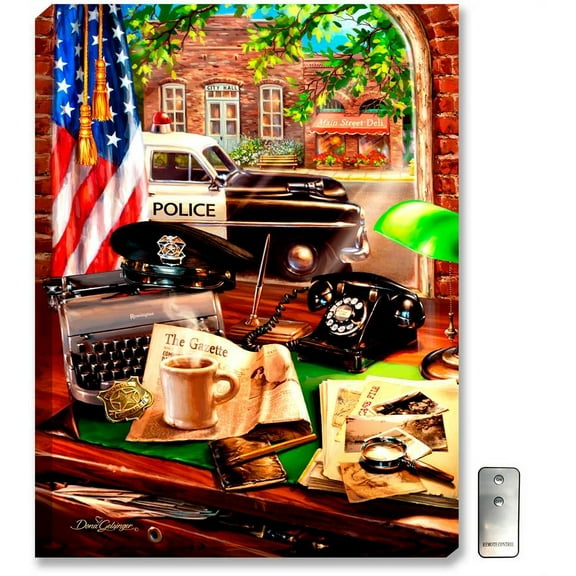 Glow Decor Hometown Hero Law Enforcement Wall Art #D1435