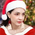 thumbnail image 4 of Pendientes Tejidos De Navidad, Pendientes Bohemios Tejidos Con Borlas De Papá Noel, Pendientes Colgantes De Gota Trenzados Hechos A Mano Para Mujeres Y Niñas Scienceny AP006515-02, 4 of 6