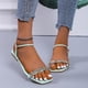 thumbnail image 1 of Flat Fashion Pansy Diamond Viscosa Punta redonda Charol Sandalias de moda Wmkox8yii nm8203, 1 of 5