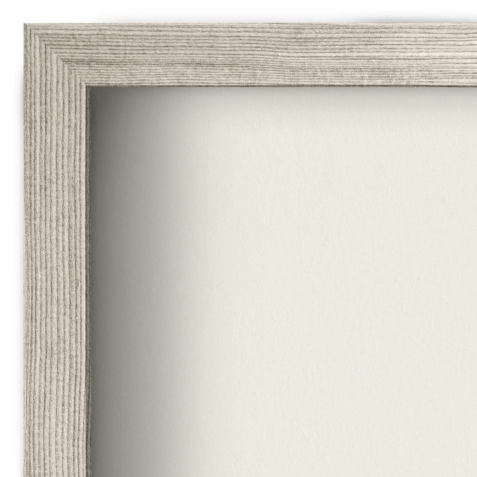 Americanflat 11x11 Shadow Box Frame in Drift wood with Soft Linen Back - Composite Wood with Polished Glass for Wall and Tabletop