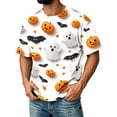 thumbnail image 3 of Fabrcox Mens Halloween T Shirt Ghost Cat Pumpkin Shirt Men Fall Holiday Big and Tall Spooky Mens Graphic T Shirts Purple XXXL, 3 of 7