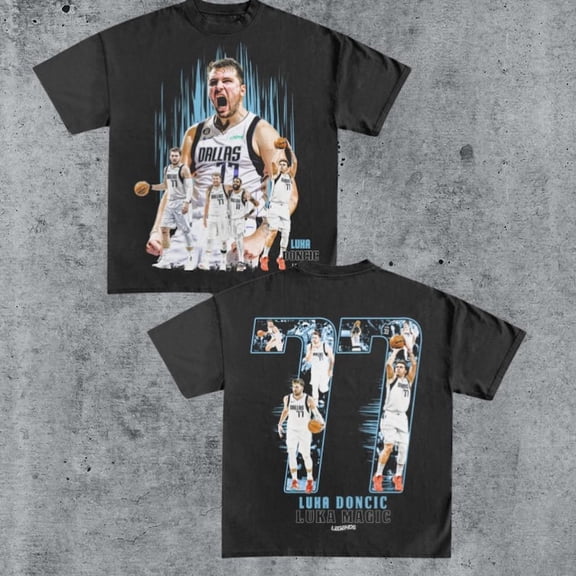 Double Sided Vintage 90s LUKA DONCIC Shirt Retro Classic Graphic Tee Bootleg Bestseller Unisex Sport Gift