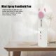 thumbnail image 2 of Mini Handheld Fan, Spray Hand Held Fan, Portable USB Rechargeable Small Pocket Fan (Pink), 2 of 5