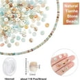 thumbnail image 2 of 1 Box DIY Stretch Bracelets Making Kit Including 1 Strand Amazonite Jasper Heishi Disc Rondelle Spacer Beads & 1 Roll Stretchy Beading Elastic Thread for Jewellery Making Crafts, 2 of 9