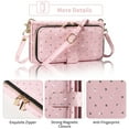 thumbnail image 5 of Compatible with Samsung Galaxy A53 5G Wallet Phone Case Tempered Glass Screen Protector Bling Glitter Crossbody Lanyard Strap Flip Zipper Purse Card Holder Cell Cover for A 53 53A SM A536U Women Pink, 5 of 7
