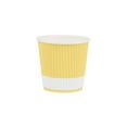 thumbnail image 6 of Restpresso 4 oz Light Yellow Paper Coffee Cup - Ripple Wall - 2 1/2" x 2 1/2" x 2 1/4" - 25 count box, 6 of 10