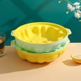thumbnail image 3 of BingTong Ice Bowl Home Cold Salmon Sashimi Summer Iced Lobster Bowl Ice Making Ice Chilled Serving Bowl With Ice Bowl Base Party Platters For Food Yellow, 3 of 4