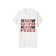 thumbnail image 1 of Know God, Know Peace, No God, No Peace Graphic T-Shirt – Faith-Based inspirational Quote Tee, Religious Casual Wear graphic tees women Crewneck Cotton, 1 of 6