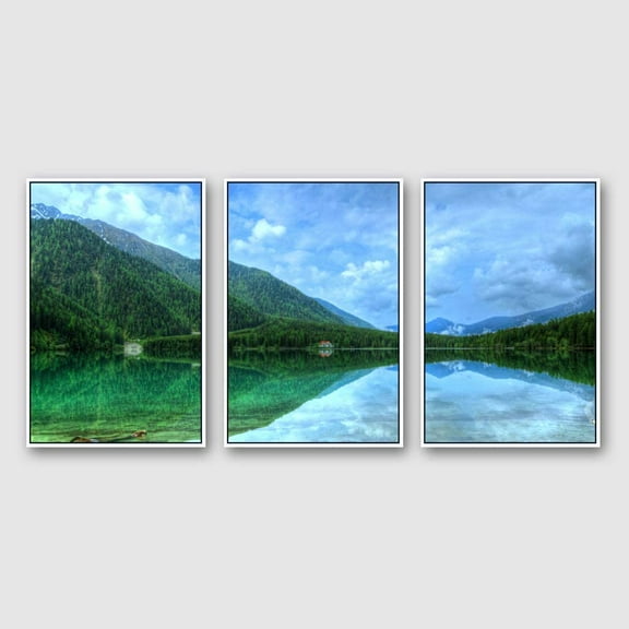 IDEA4WALL Framed Canvas Wall Art for Living Room, Bedroom Beautiful Nature Norway Landscape Canvas Prints for Modern Home Decoration Ready to Hang - 16"x24"x3 Panels