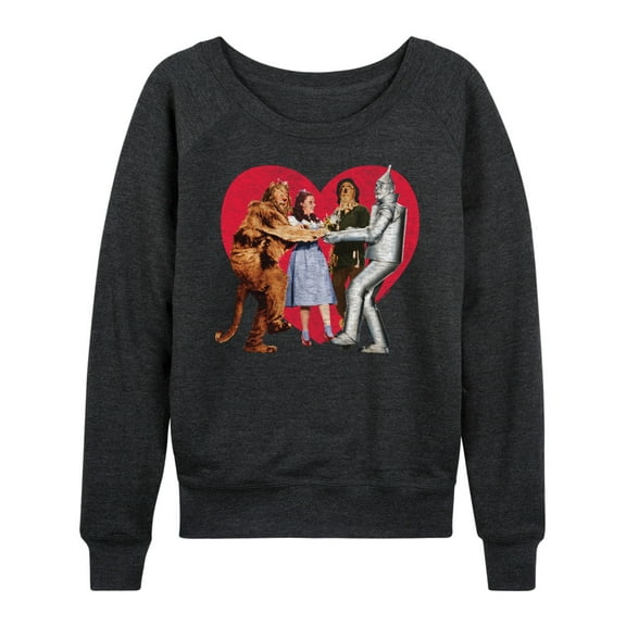 Wizard of Oz - Dorthy and Friends Photo Heart - Women's Lightweight French Terry Long Sleeve Shirt