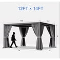 thumbnail image 2 of Clouddwell 12' × 14' Adjustable Louvered Pergola, Outdoor Aluminum Pergola with Curtains & Netting for Backyard, Deck & Poolside, Gray, 2 of 6