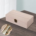 thumbnail image 6 of Wooden Storage Box Souvenir Box Decorative Small Empty with Front Clasp Wooden Box Keepsake Box for Jewelry Home Decorations Style A, 6 of 8