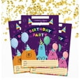 thumbnail image 2 of Darling Souvenir Purple Birthday Invitation Card Printable Fill or Write In Blank Invites Party Supplies Pack Of 28 5 x 7 Inches, 2 of 5