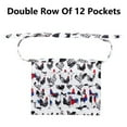thumbnail image 4 of BE-TOOL 2PCS Fresh Chicken Egg Collecting Apron Polyester Egg Basket Apron with 12 Pockets Home Kitchen Apron Women Presents, 4 of 8